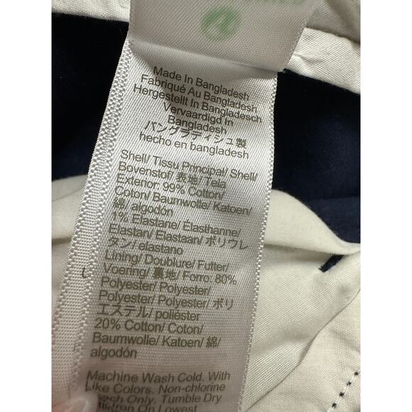 J.Crew Factory Mens Straight Fit Flex Chino Pants Size 32x30 Navy Blue Career - Picture 9 of 9